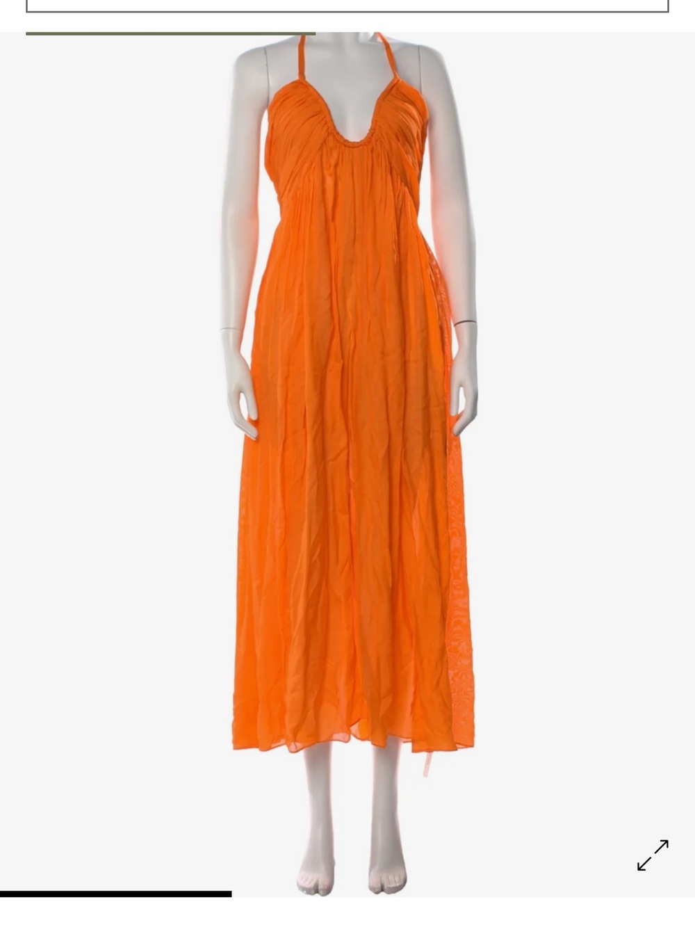 Cult Gaia Sloane Halter Dress / Cover-Up 
Bright orange 
Size M but can fit xs a